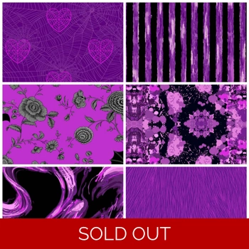 Libs Elliott - Phantasm - Fat Quarter Bundle - Purple x 6